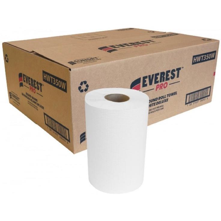 Everest Pro - 350 Feet White Roll Towel, 12 Rl/Cs - HWT350W
