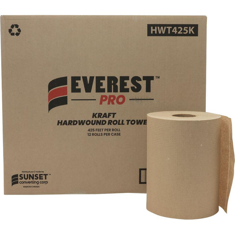 Everest Pro - 425 Feet Kraft Roll Towel, 12 Rl/Cs - HWT425K
