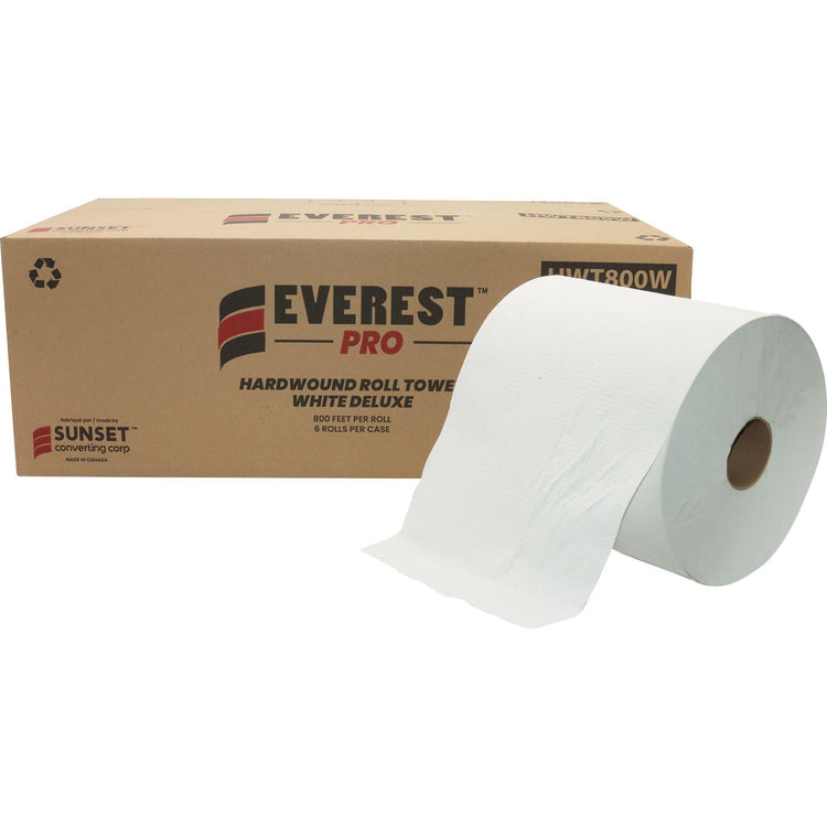 Everest Pro - 800 Feet, White Roll Towel, 6 Rl/Cs - HWT800W