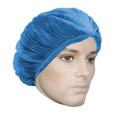 Bouffant Caps - Pleated, Breathable Non-Woven Polypropylene, Latex-Free (21"/24"/28") Packaging: Bags of 100 (10 Bags in a Case)