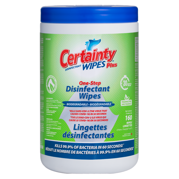 Biodegradable Plus Disinfectant Wipes (160 count)- * 6 Rolls /Case