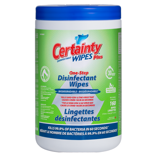Biodegradable Plus Disinfectant Wipes (160 count)- * 6 Rolls /Case