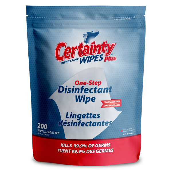 Plus Disinfectant Wipes (200 count pouch) - * 6 Packs /Case
