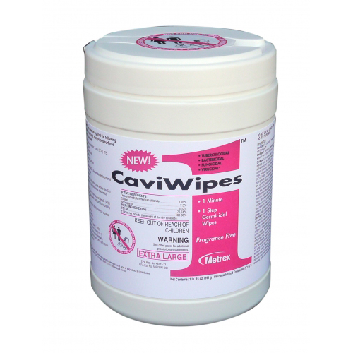 CaviWipes 1 Minute X-Large, 9”x12”, 65/Can - 12 Canisters/Case