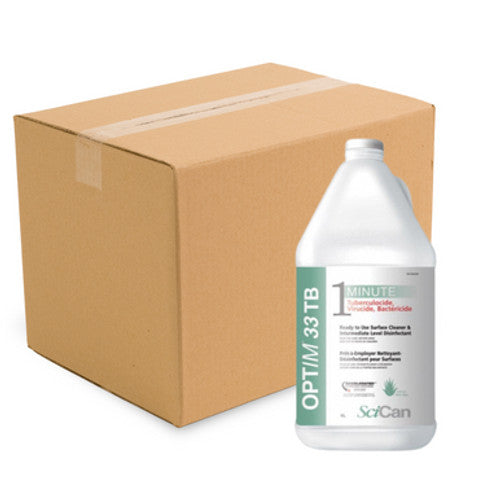 Optim 33TB 4L, 1 Minute Disinfectant Bottle, Aloe- 4Jugs/Case