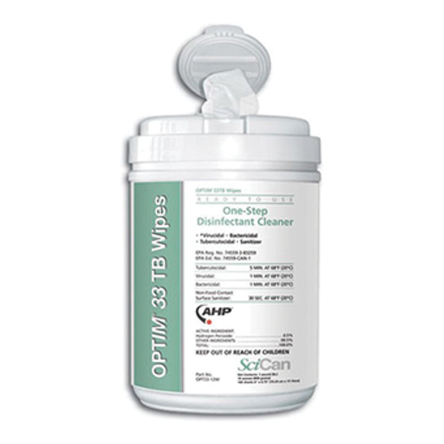 Optim 33TB Wipes, Unscented, 160/Can - 12 Canisters/Case