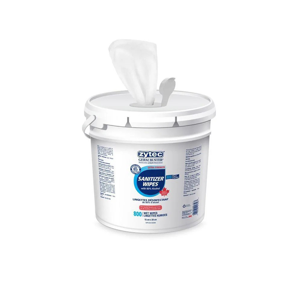 Zytec Disinfecting Wipes 17x20cm-800ct * 2/Case