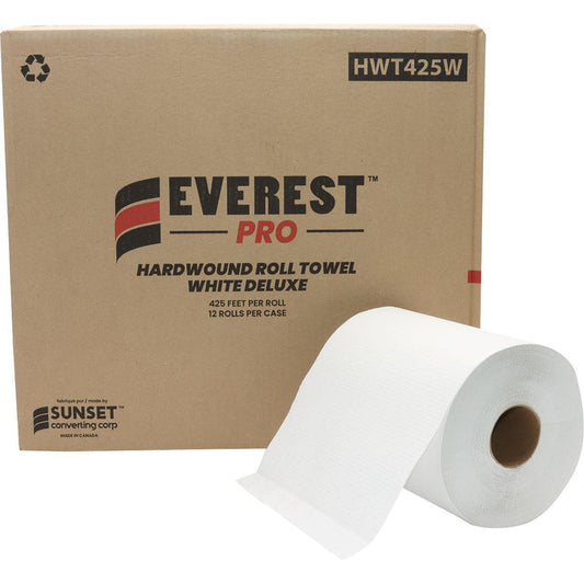 Everest Pro - 425 Feet White Roll Towel, 12 Rl/Cs - HWT425W