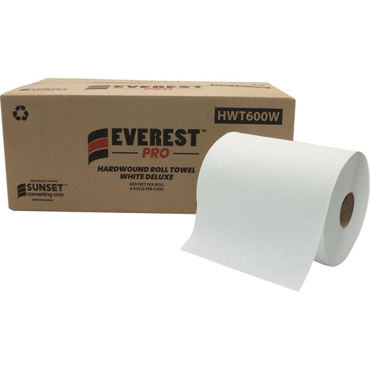 Everest Pro - 600 Feet White Roll Towel, 6 Rl/Cs - HWT600W