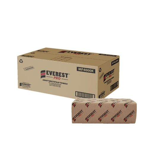 Everest Pro - Kraft Mulitfold Hand Towel, 4000/Cs - MF4000K